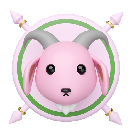 ヤギの頭  3D Icon