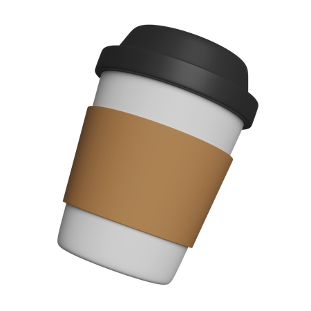 Sortir la tasse à café en papier  3D Icon