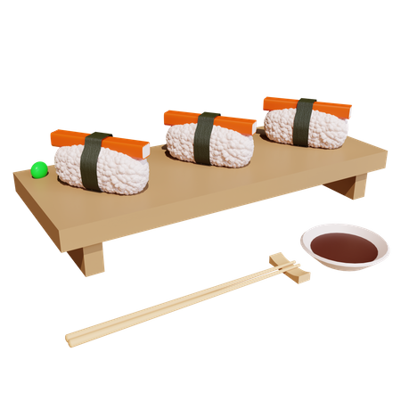 Sushi au bâton de crabe  3D Icon