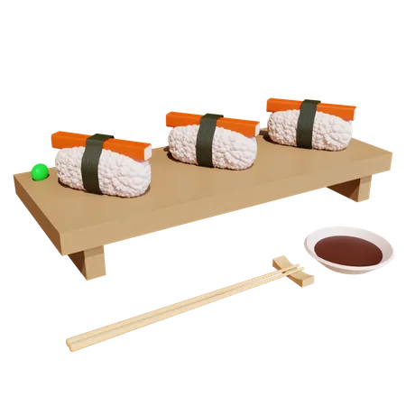 Sushi au bâton de crabe  3D Icon