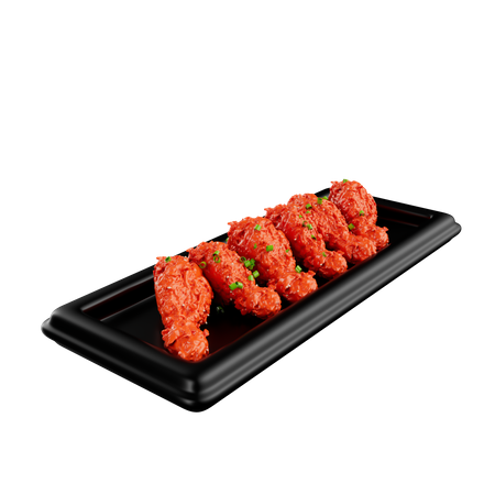 Asas de frango gochujang  3D Icon