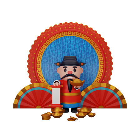 God Of Wealth  3D Icon
