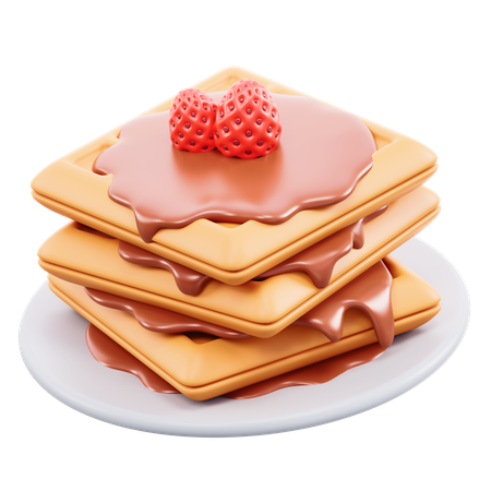 Gofre de chocolate  3D Icon