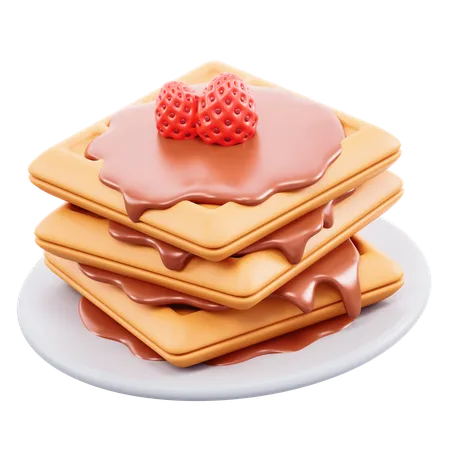 Gofre de chocolate  3D Icon