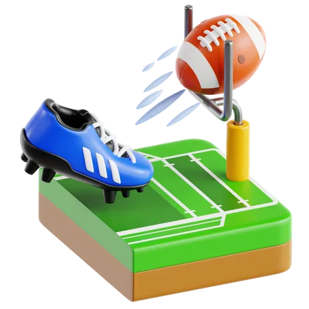 Gol de campo  3D Icon