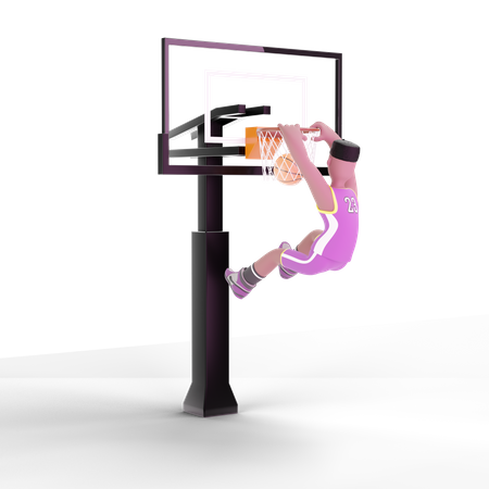 Gol de jogador de basquete marcando  3D Icon