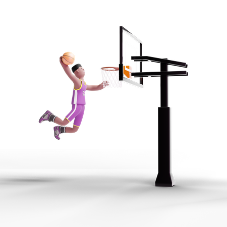 Gol de jogador de basquete marcando  3D Icon