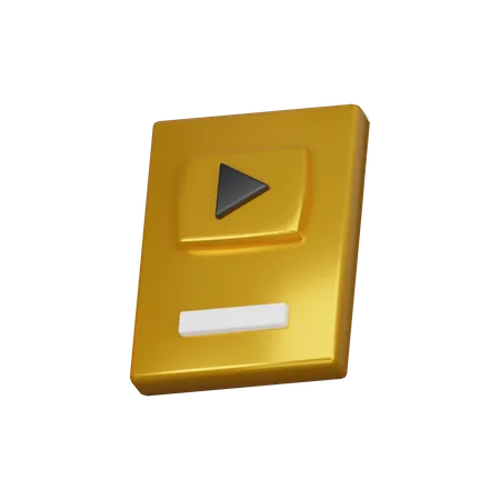 Gold Button 3 D Icon 3D Icon
