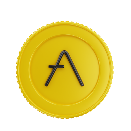 Gold-Aave-Münze  3D Icon