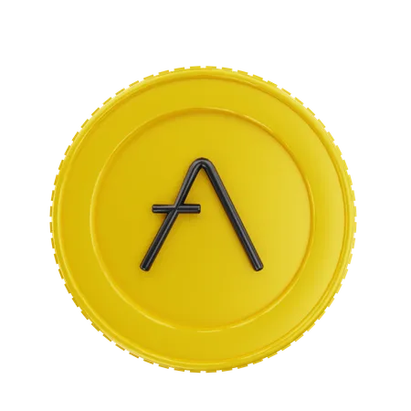 Gold-Aave-Münze  3D Icon