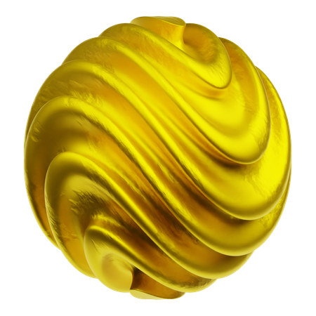 Gold Abstract Shapes  3D Icon