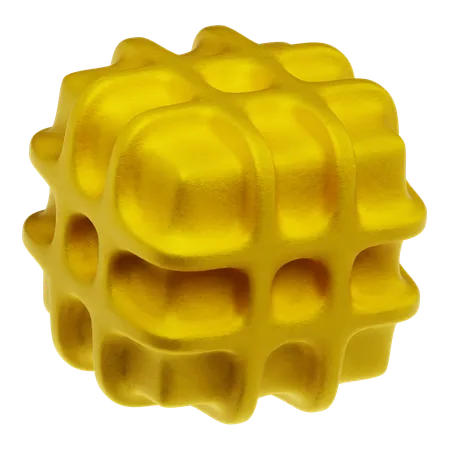 Goldene abstrakte Formen  3D Icon