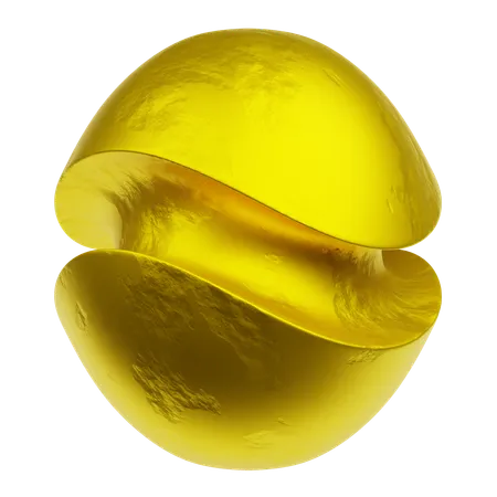 Goldene abstrakte Formen  3D Icon