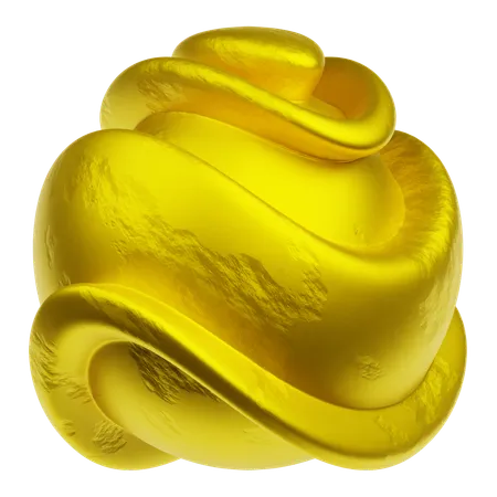 Goldene abstrakte Formen  3D Icon