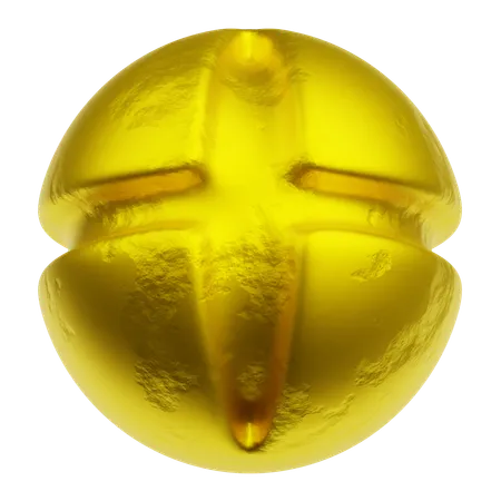 Goldene abstrakte Formen  3D Icon