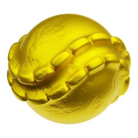 Goldene abstrakte Formen  3D Icon