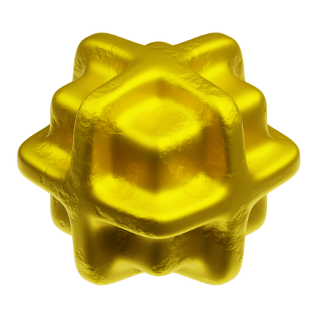 Goldene abstrakte Formen  3D Icon