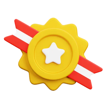 Goldenes Abzeichen  3D Icon