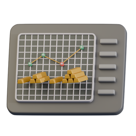 Gold Analysis  3D Icon