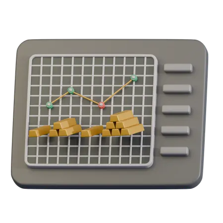 Gold Analysis  3D Icon