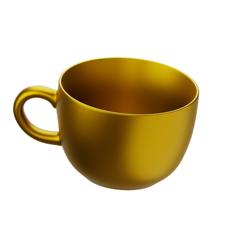 Gold Arabic Mug 3D Icon