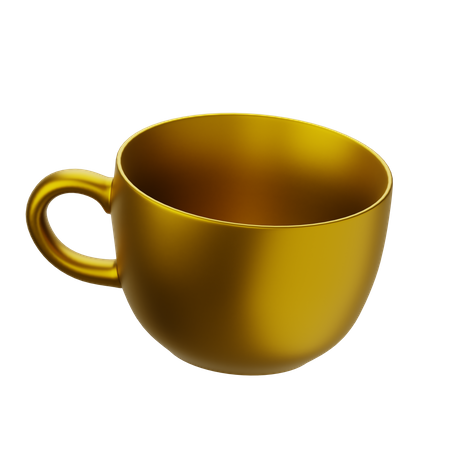 Goldene arabische Tasse  3D Icon