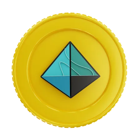 Goldene Aurora-Münze  3D Icon