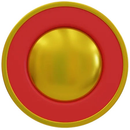 Goldene Auszeichnungsabzeichen  3D Icon