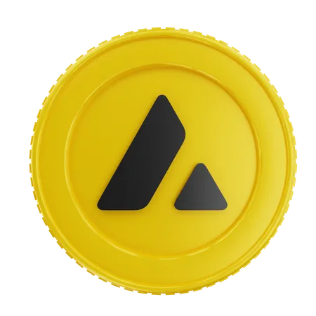 Gold Avalanche Coin  3D Icon