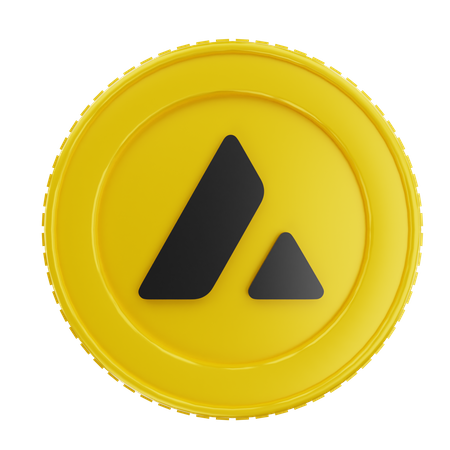 Gold Avalanche Coin  3D Icon