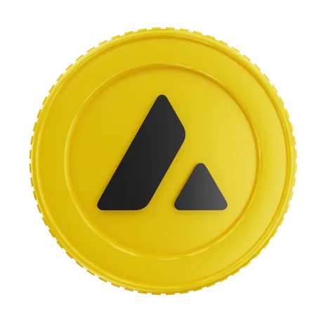 Gold Avalanche Coin 3D Icon