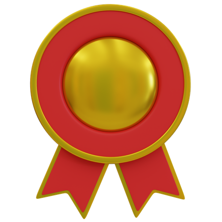 Gold Award Badges  3D Icon