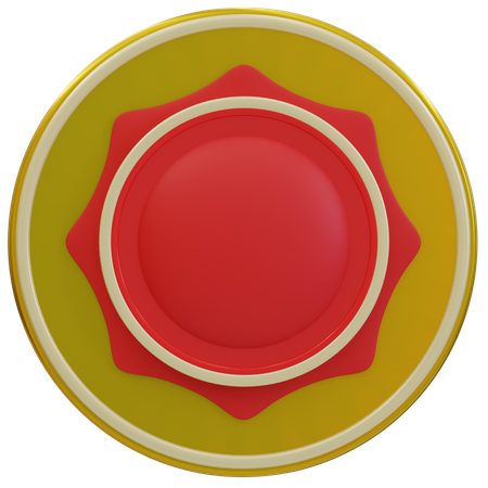 Gold Award Badges  3D Icon