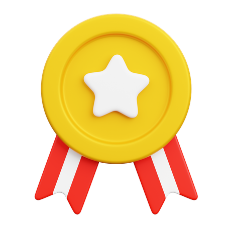Gold Badge  3D Icon