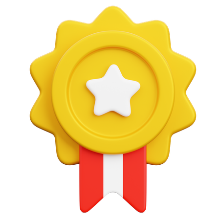 Gold Badge  3D Icon