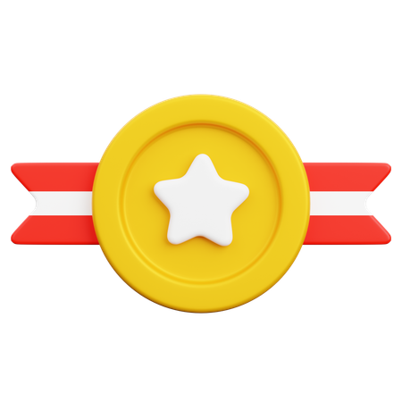 Gold Badge  3D Icon