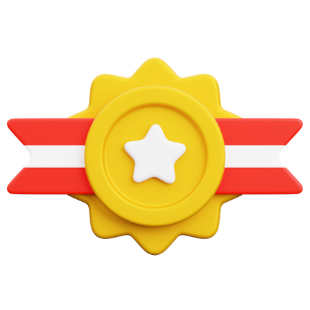Gold Badge  3D Icon