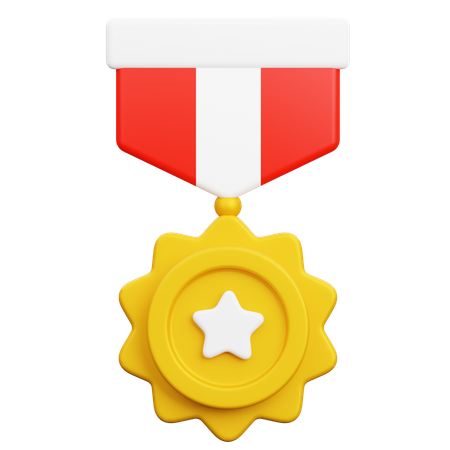 Gold Badge  3D Icon