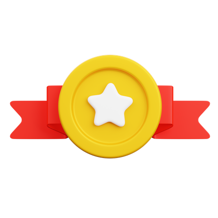 Gold Badge  3D Icon
