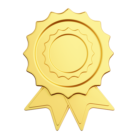 Gold Badge  3D Icon