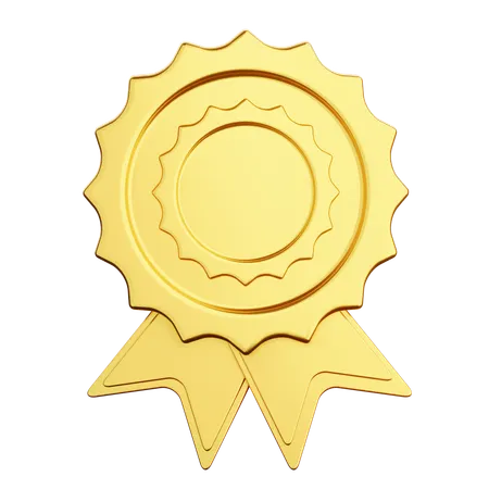 Gold Badge  3D Icon