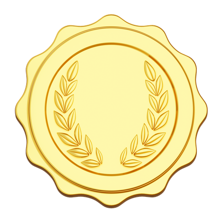 Gold Badge  3D Icon