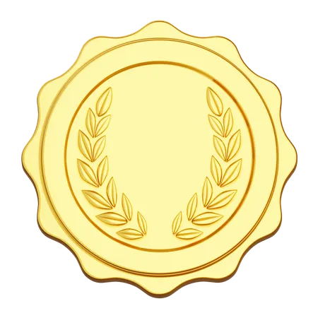 Gold Badge  3D Icon