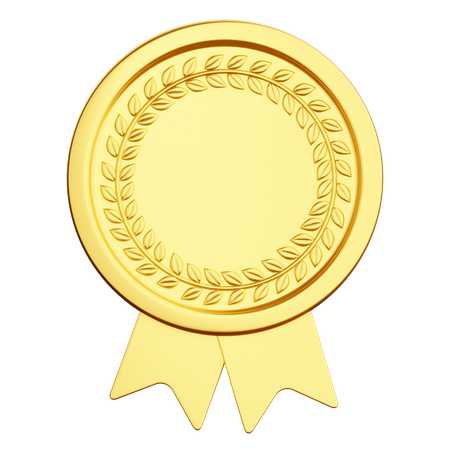 Gold Badge  3D Icon