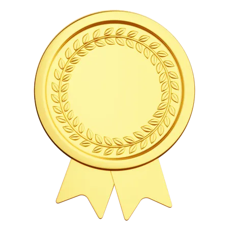 Gold Badge  3D Icon