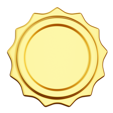 Gold Badge  3D Icon