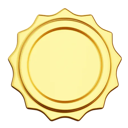Gold Badge  3D Icon