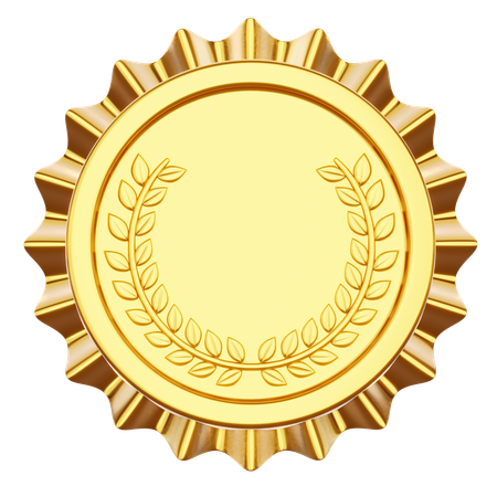 Gold Badge  3D Icon