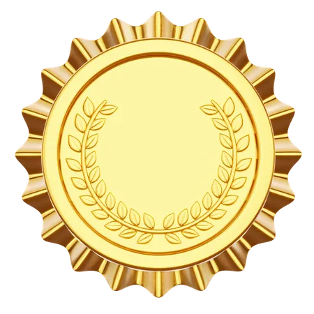 Gold Badge  3D Icon