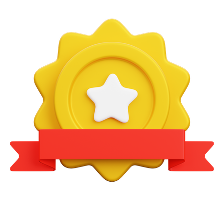 Gold Badge  3D Icon